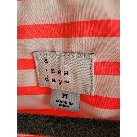 A New Day Shirt Womens Button Up Pink Stripe Preppy Work Office Size Medium - Picture 6 of 7